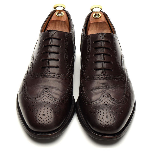 '6018' Dark Brown Leather Oxford Brogues UK 8.5 F
