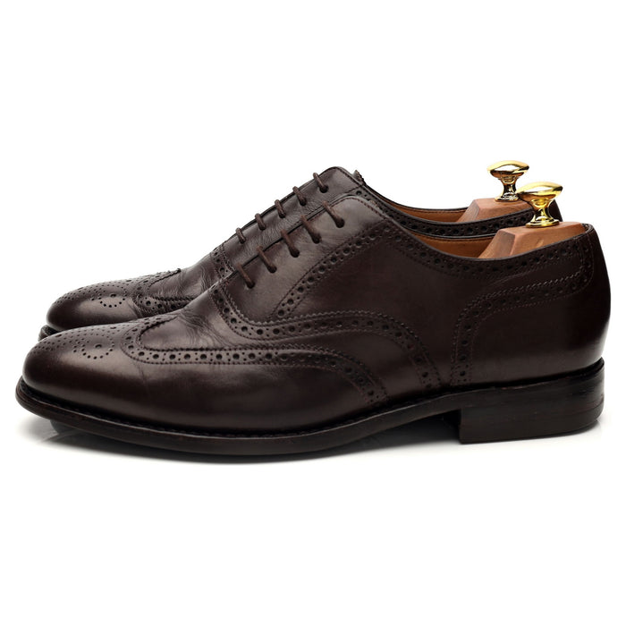 '6018' Dark Brown Leather Oxford Brogues UK 8.5 F