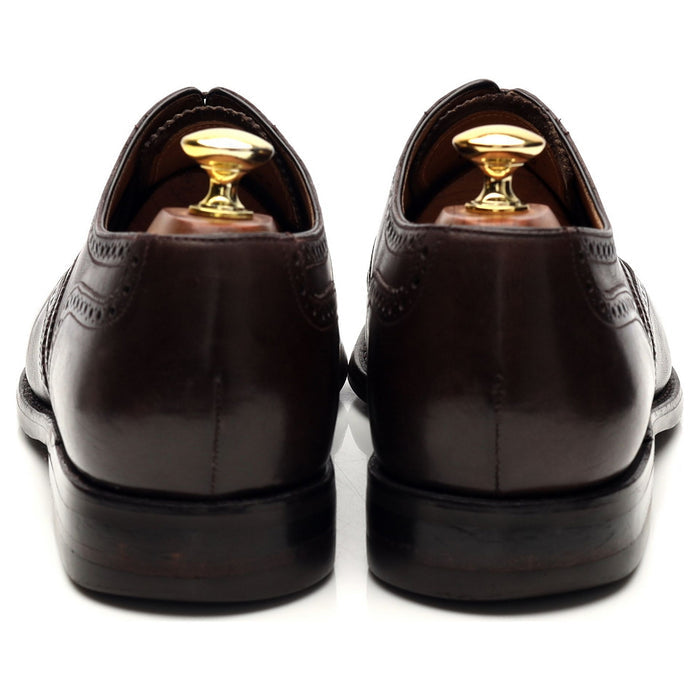 '6018' Dark Brown Leather Oxford Brogues UK 8.5 F