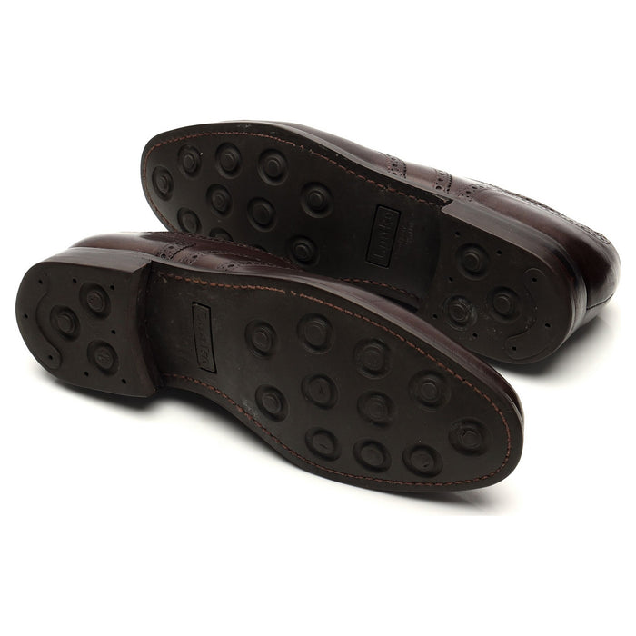'6018' Dark Brown Leather Oxford Brogues UK 8.5 F