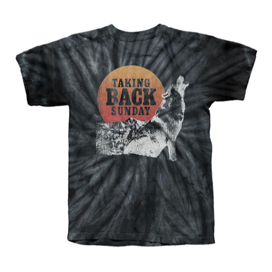 Black Spiral Wolf Tie Dye T-Shirt