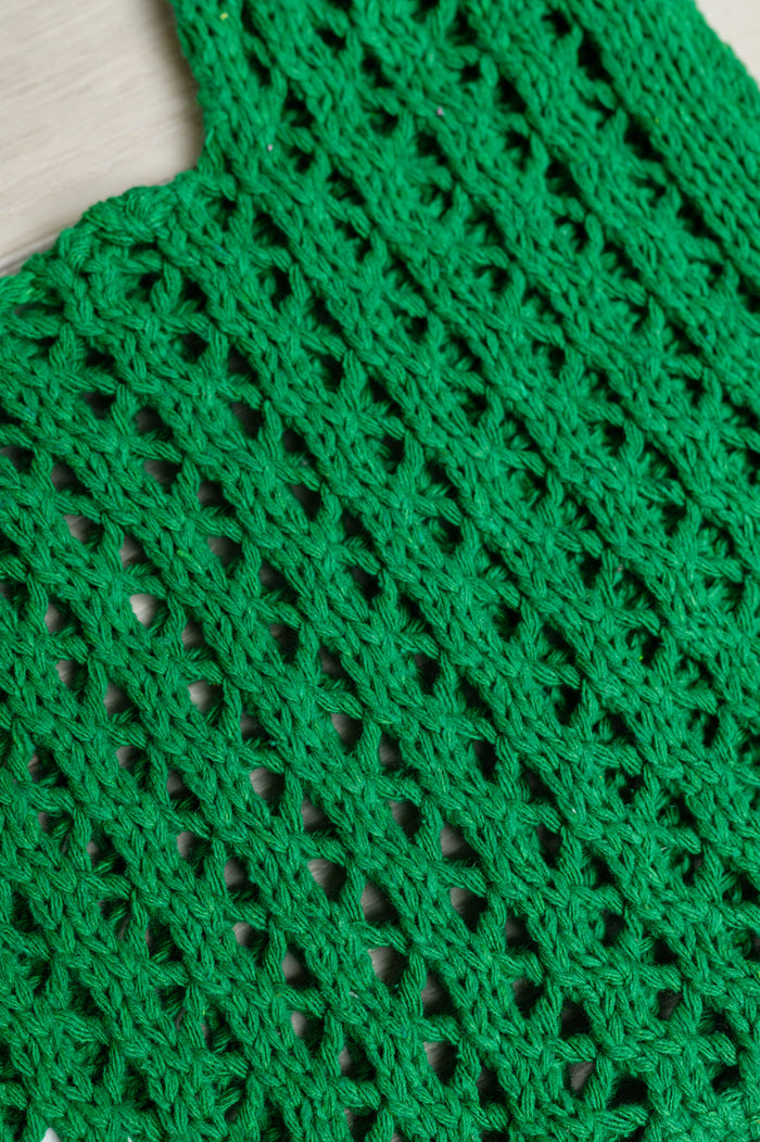 Girls Day Open Weave Bag in Green Crossbody Bag Ave Shops- Tilden Co.