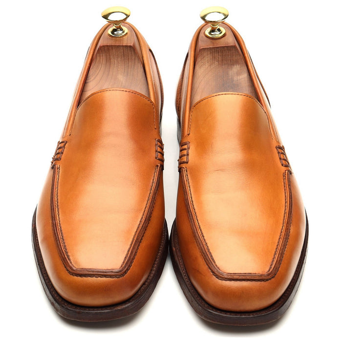 'Kent' Tan Brown Leather Loafers UK 8 E
