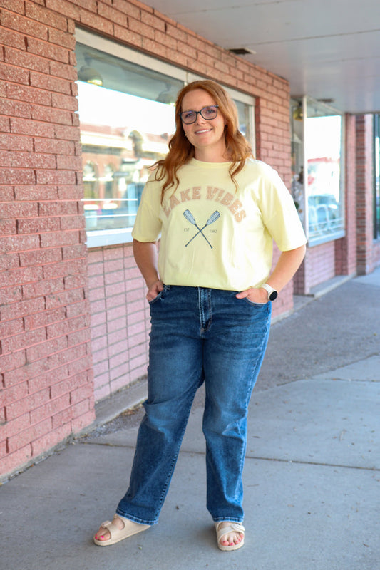 Plus Cuffed Straight Denim Pants Jeans Zenana- Tilden Co.