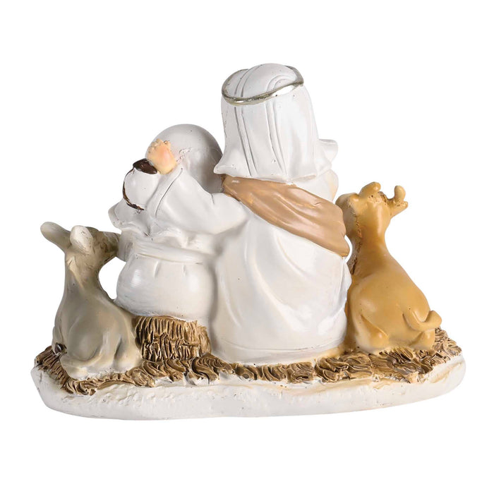 Nativity Holy Family Animals On Hay 3.5H Dicksons- Tilden Co.