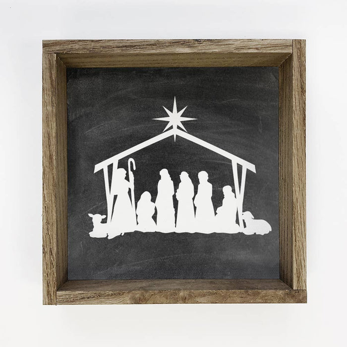 Nativity Silhouette Wood Signs Hangout Home- Tilden Co.