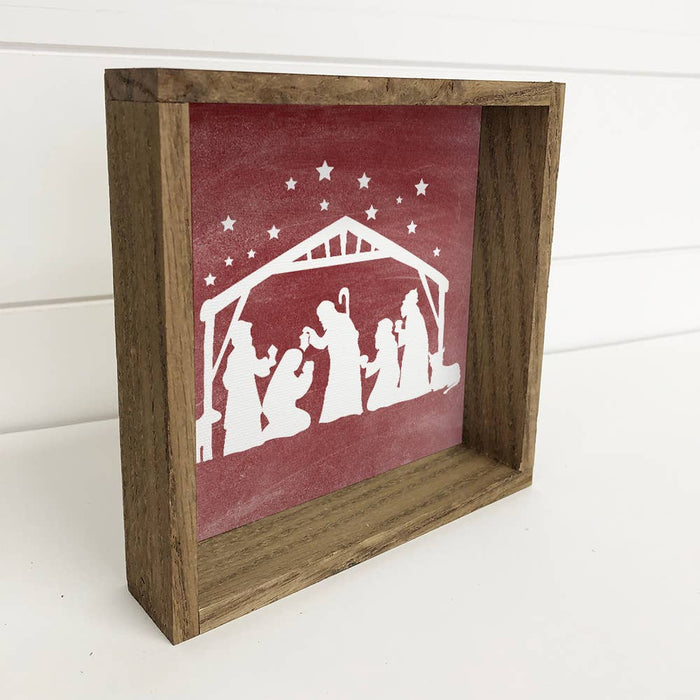 Nativity Silhouette Wood Signs Hangout Home- Tilden Co.