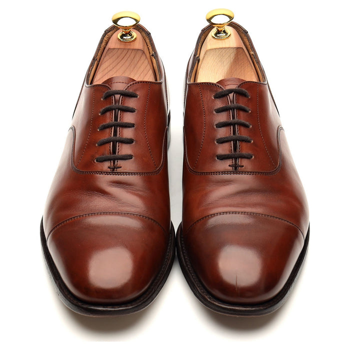 'Oborne' Tan Brown Leather Oxford UK 7.5 F