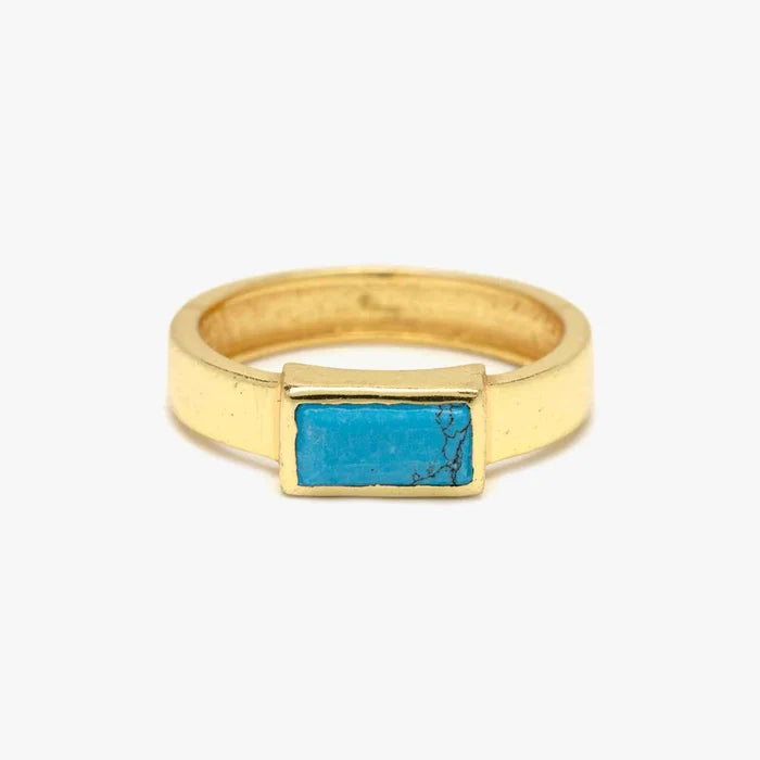 Pura Vida Tulum Turquoise Ring     Pura Vida- Tilden Co.