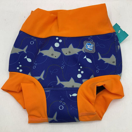 Size 2-3: Splash About Blue/Orange Shark Splash Jammer